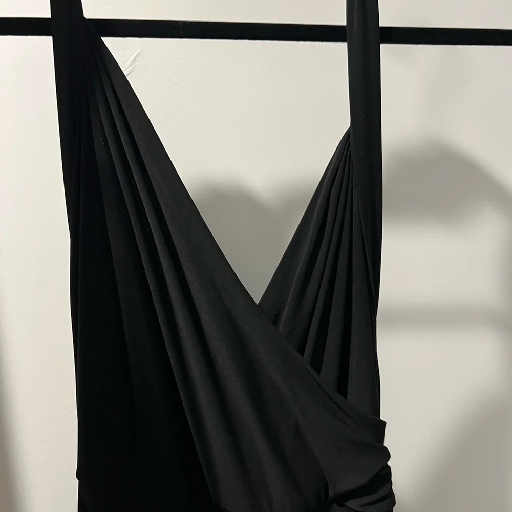 Kamalikulture x Norma Kamali Halter Dress Black Large - Picture 7 of 7